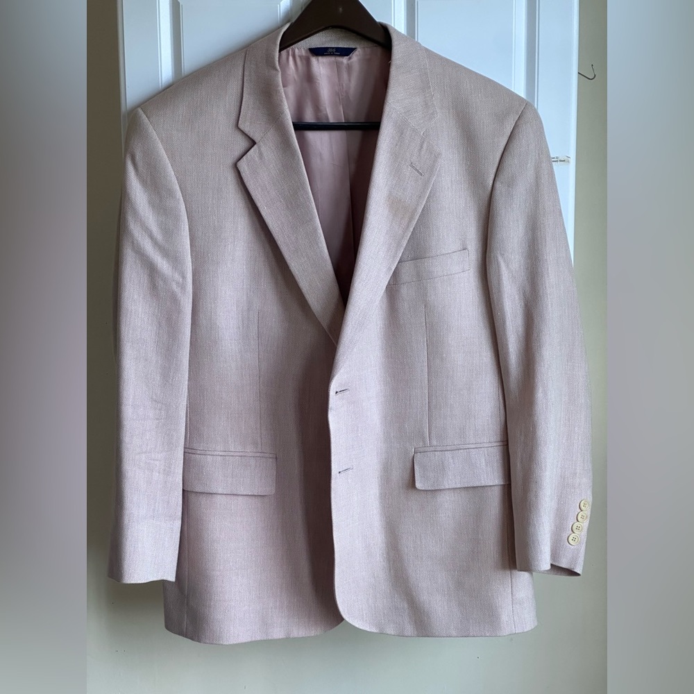 Brooks Brothers 346 Plain Pink 2-Button Men’s Sports Coat Blazer Size 40 R